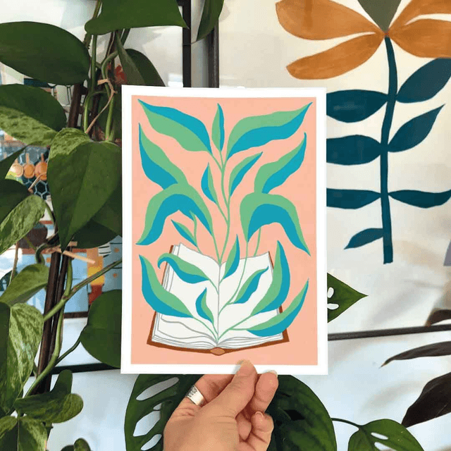 Print "Livre et plante grimpante"